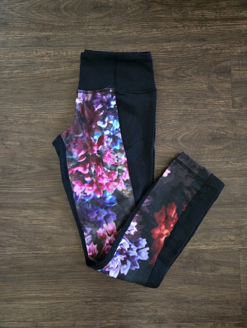Vintage Lululemon Black and Floral Leggings
